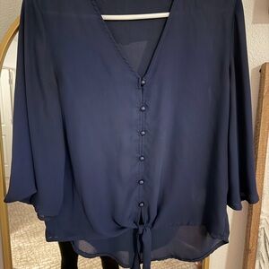 Navy Blue Women's Top